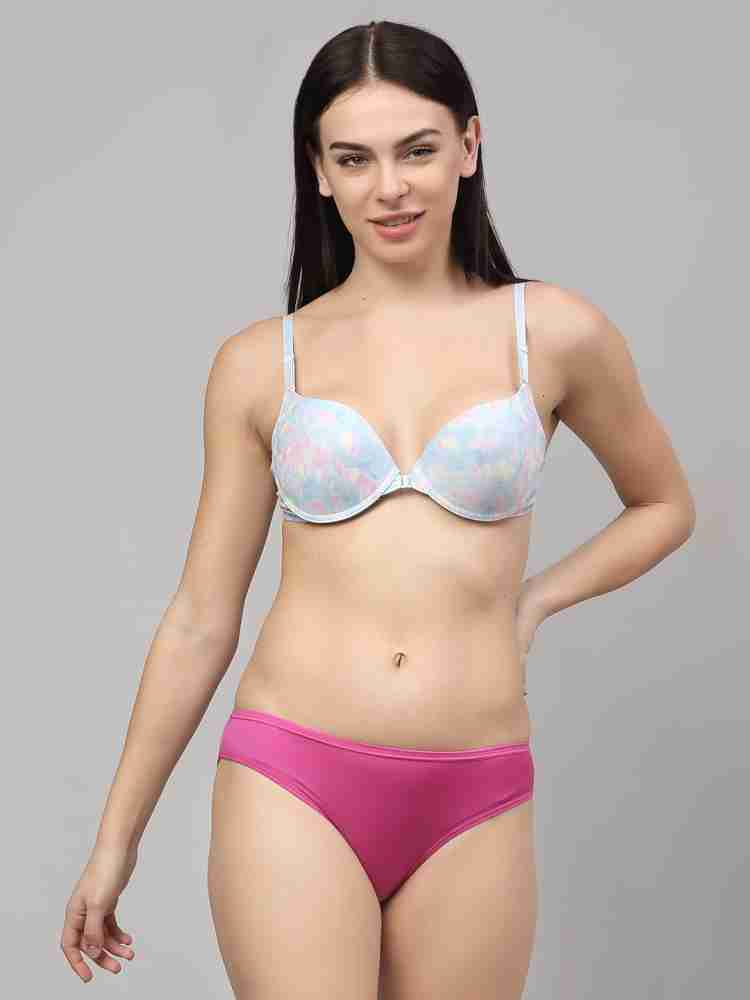 Buy Prettycat Beige Polycotton Bra And Panty Set Solid Lingerie