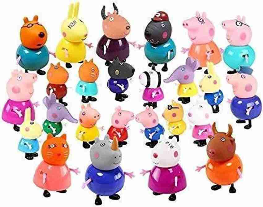 TIOZONEY Más vendido 25pcs Peppa Pig Figuras de dibujos animados Juguetes.