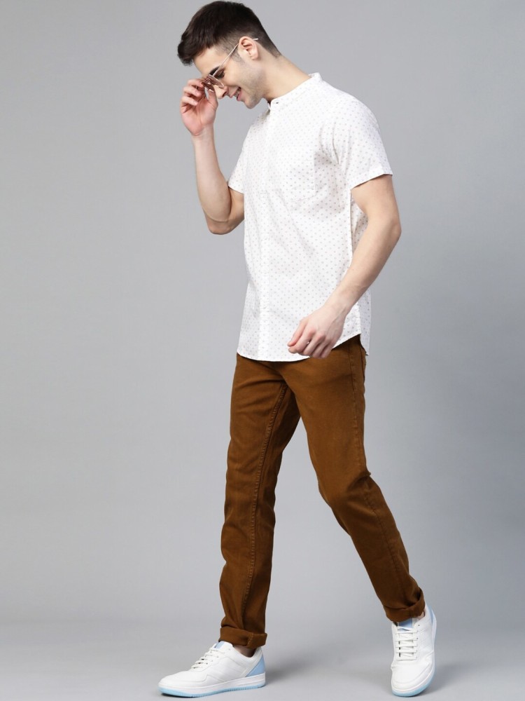 Buy HERE&NOW Men Printed Casual White Shirt Online at Best Prices in India