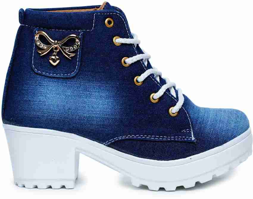 Denim boots for girls sale