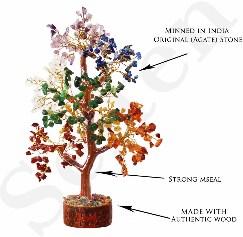 Seven Chakra Tree of Life, Crystal Tree for Positive Energy, 7