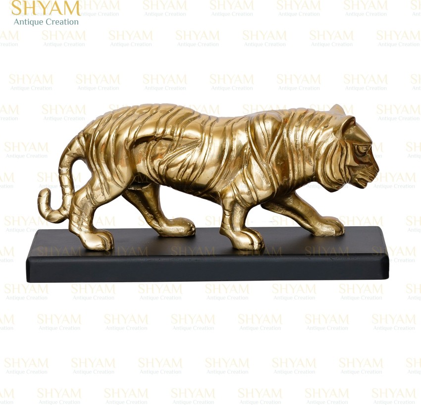 Brass Tiger Statue Mini Animals Brass Tiger Decor Ornament for