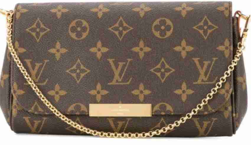 LV Brown Sling Bag Favorite MM clutch brwon Price in India Flipkart