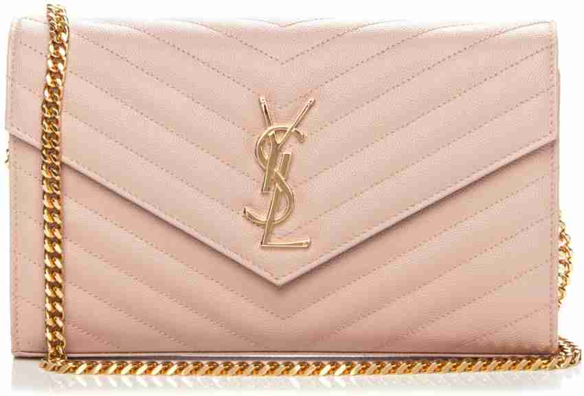 SYL Pink Clutch Saint Laurent envelope corssbody PINK - Price in