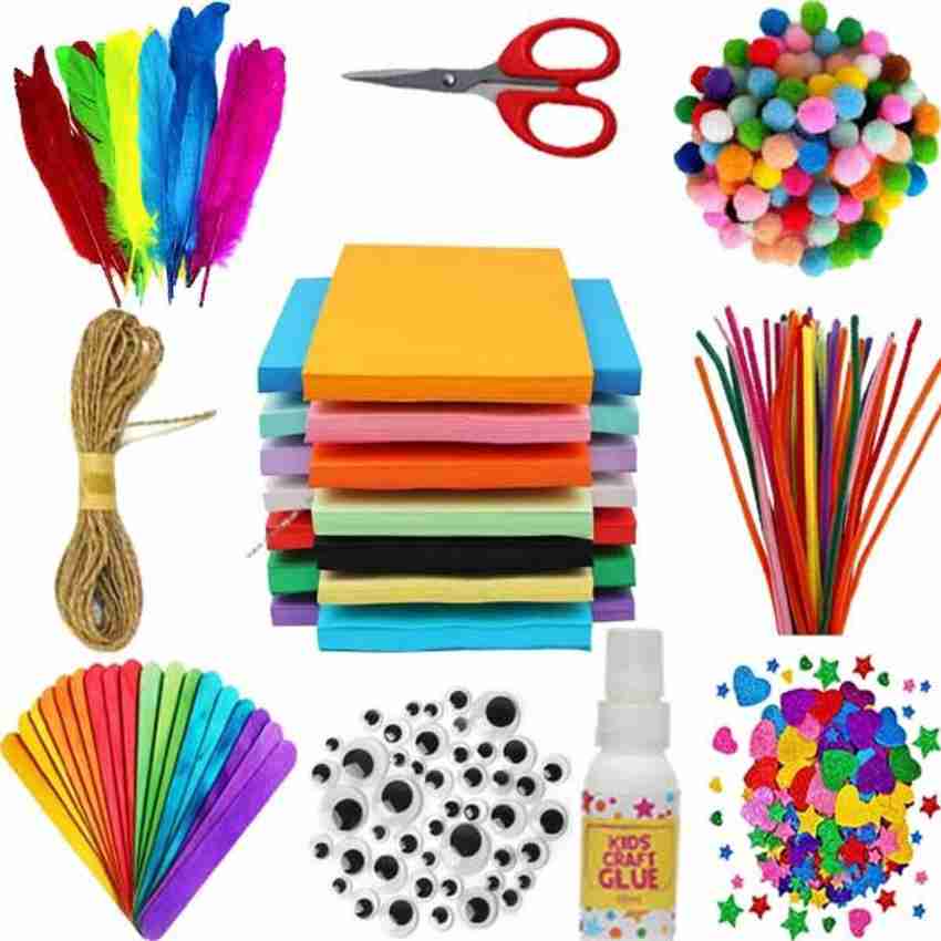 anjanaware DIY Color Paper Crafts Items for Girls and Boys scrapbooking paper craft kit with Art and Craft Materials For Kids DIY Color Paper Crafts Items for Girls and Boys