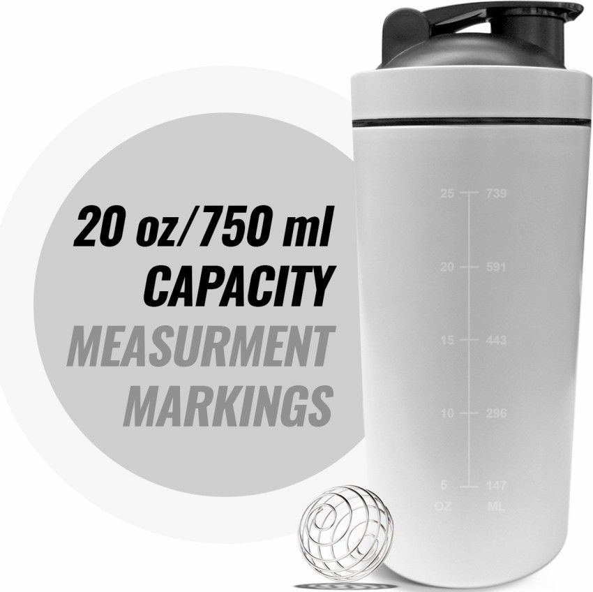 Nutrabay Silver Steel Shaker Bottle 750ml