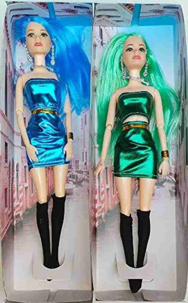 KCCOLLECTION 2 pcs Doll Set for Girl Fashion Doll Foldable