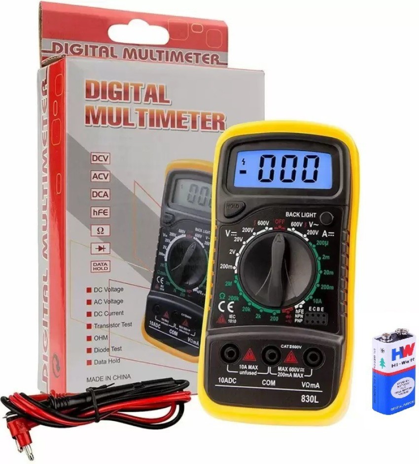 Dt-830b Ac Dc Lcd Ohmmeter Digital Multimeter, Ammeter, Ohm Meter