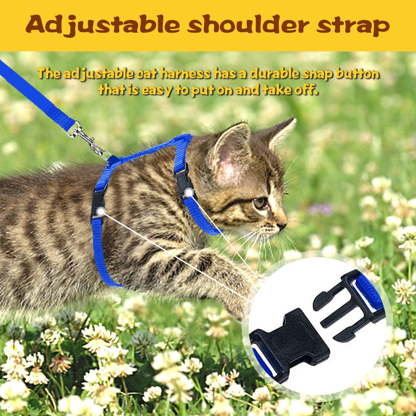 SHAFIRE Cat Harness Leash Nylon Set for Cat Rabbit Kitten and
