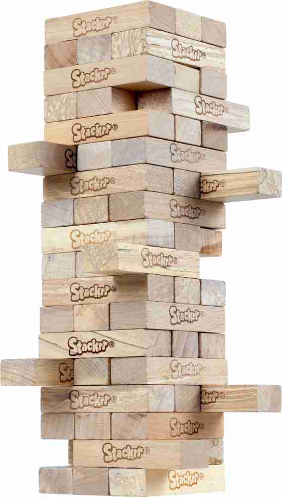 Wooden Blocks Stacking Tumbling Tower Games for Kids Ages 6 and up, 54 Pcs