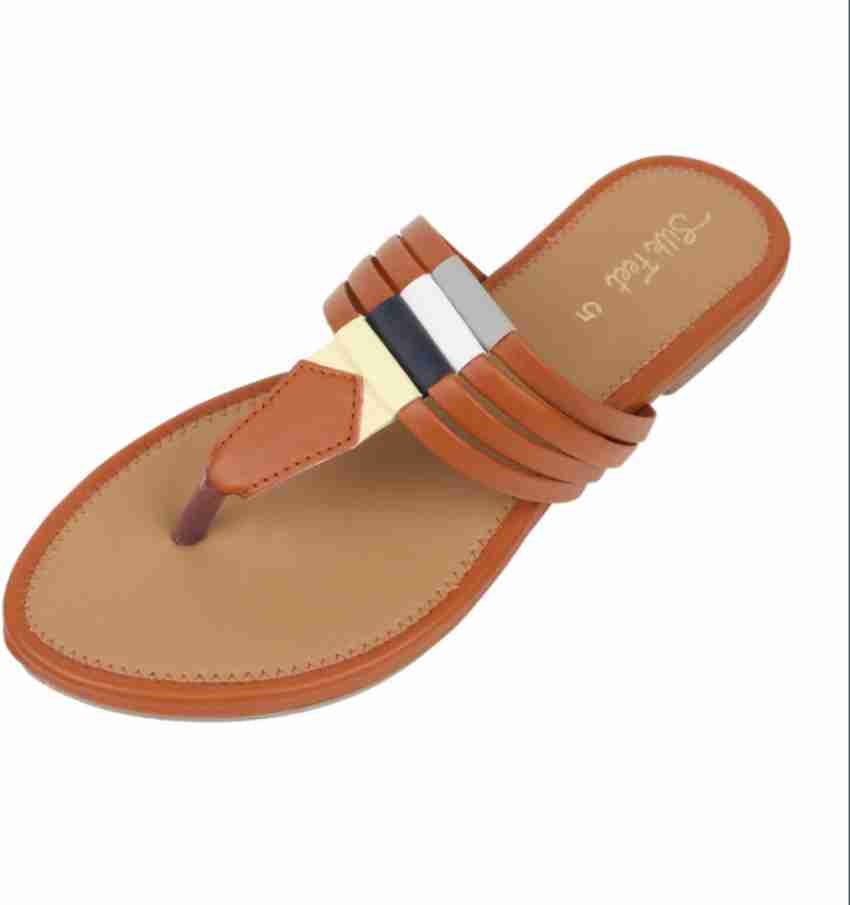 silk feet Women Brown Flats Buy silk feet Women Brown Flats