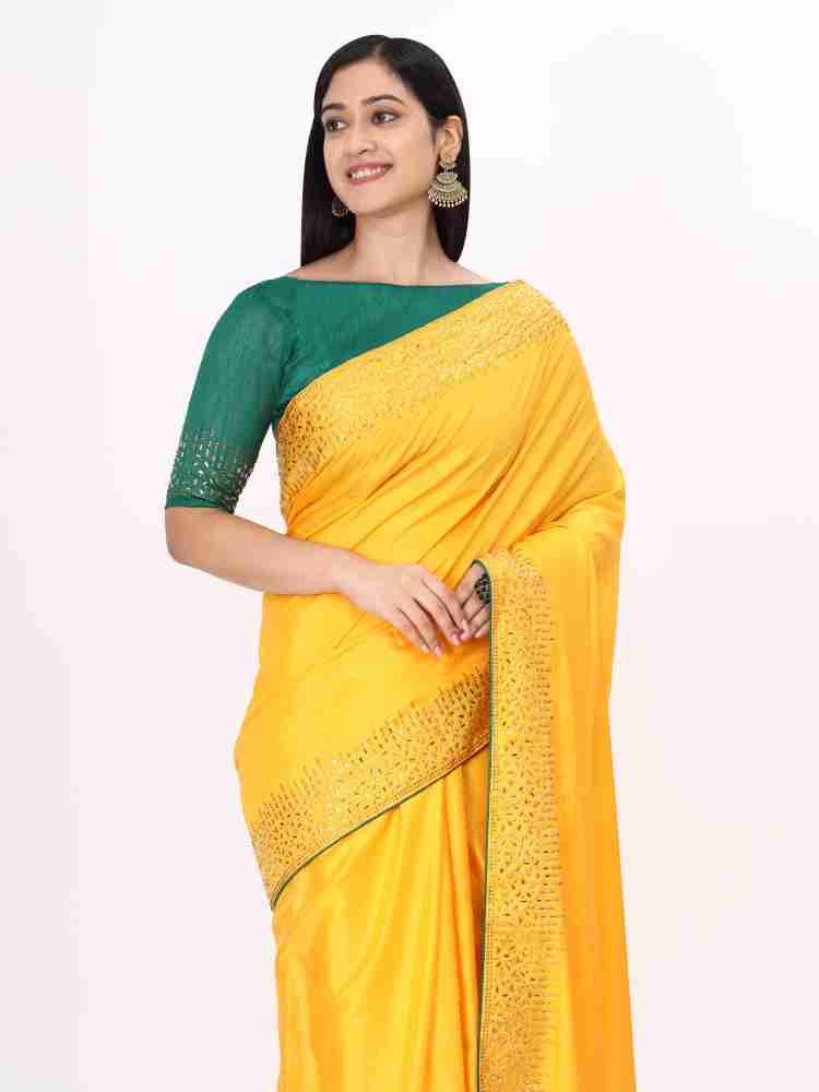 Buy Yellow Sarees for Women by Mm Venture Online