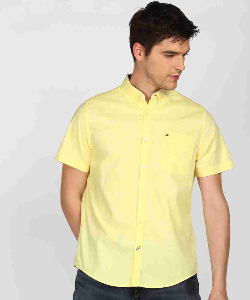 Tommy hilfiger clearance yellow dress shirt