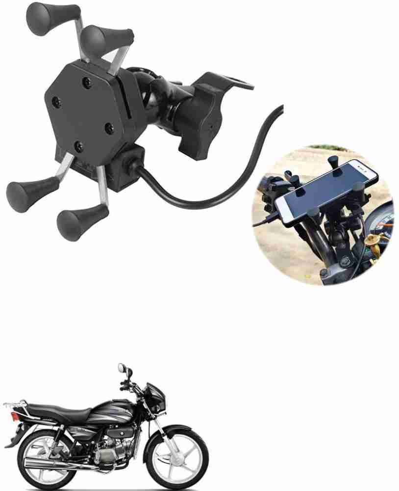 PyariGaddi Bike Mobile Charger Phone Holder 5V 2A Black Hero