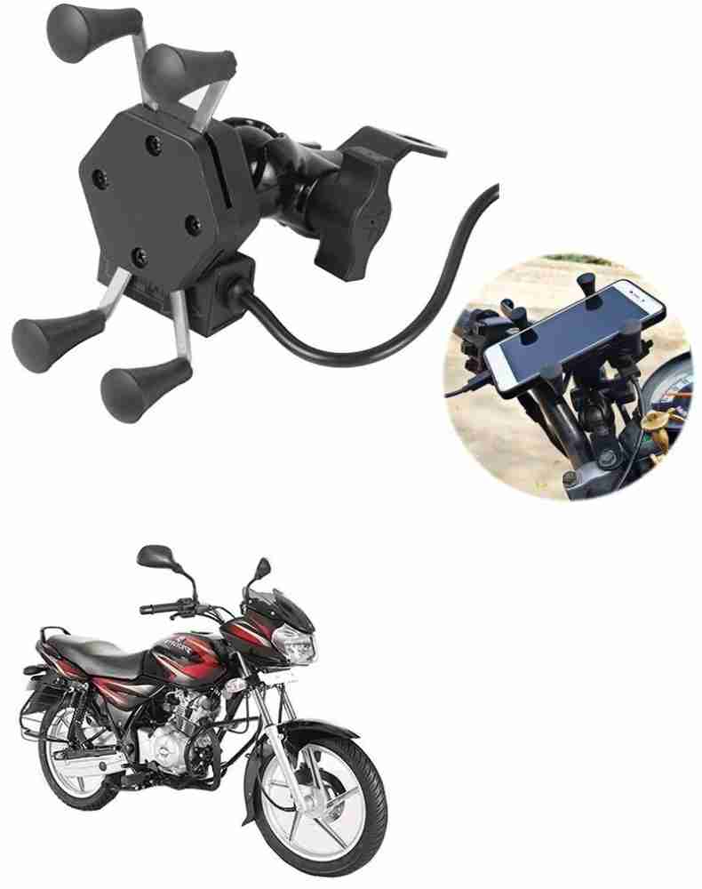 PyariGaddi Bike Mobile Charger Phone Holder 5V 2A Black Bajaj