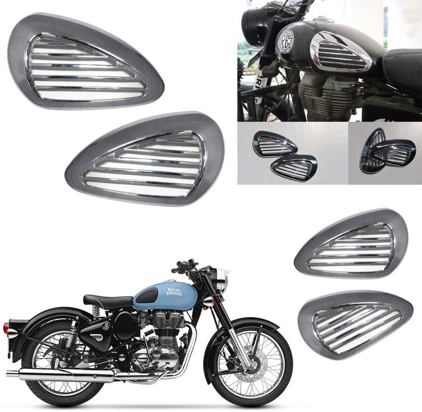 Royal enfield gunmetal grey tank cover best sale
