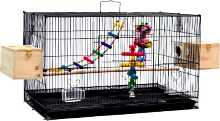 Petzlifeworld 2 Feet Black Birds Cage With Side Opening for Breeding Box,  Suitable for Small Love Birds , Finches and Cannaries Bird House Price in  India - Buy Petzlifeworld 2 Feet Black