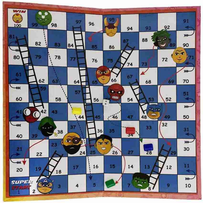 Masoom Super Ludo Hero, Villains & Ladders, 2 in 1 Board Game, Super Hero  and Villain Characters