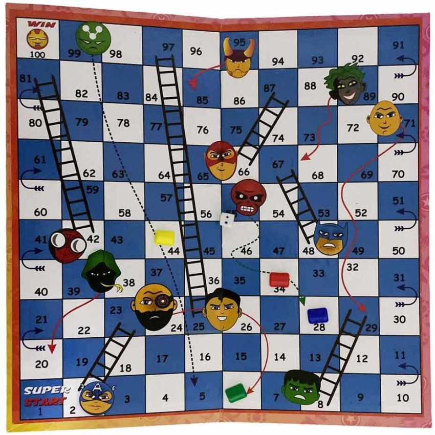 Buy Masoom Super Hero Ludo, Snakes and Ladder Online at Low Prices in India  