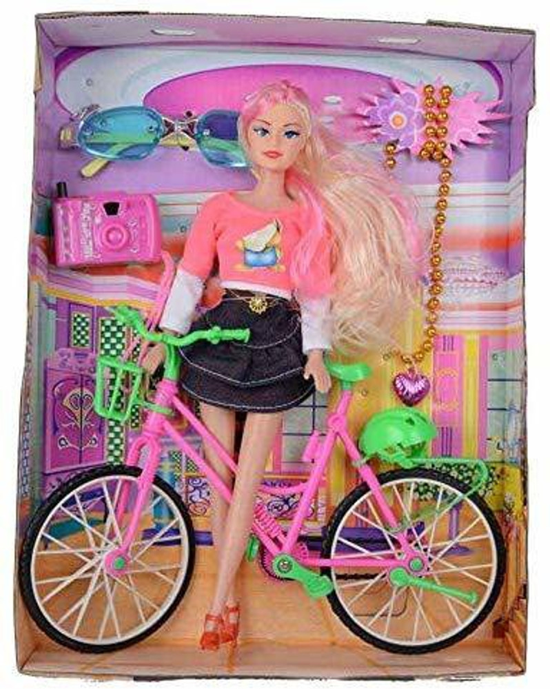 LDB ENTERPRISE Barbie doll doll with bicycle dolls girls Playset