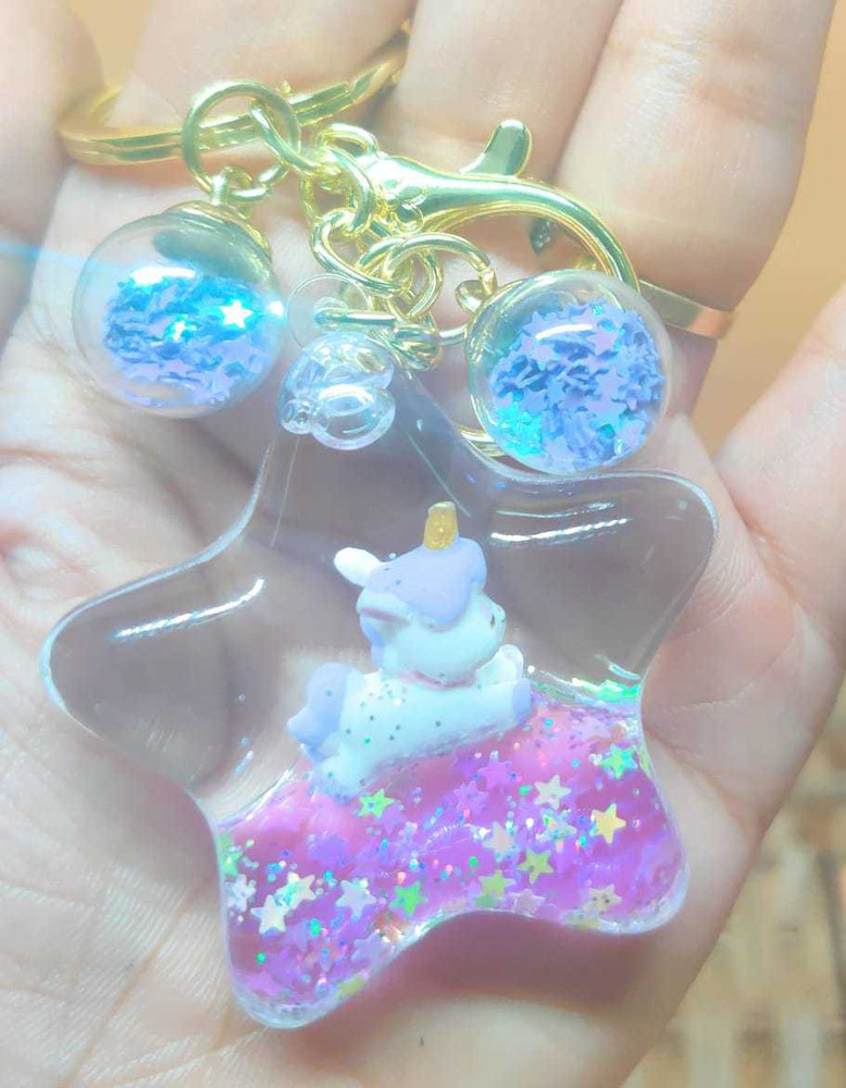 Glitter keyring clearance