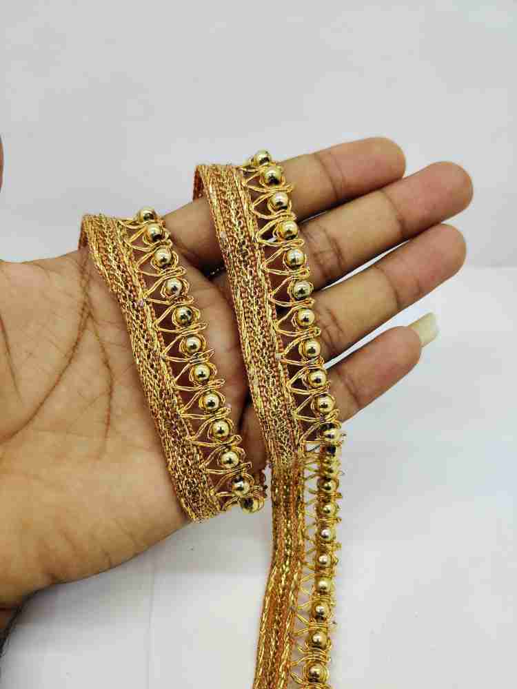 Golden Solid Moti Lace Gold (9 Mtr) at Rs 129/piece in Surat