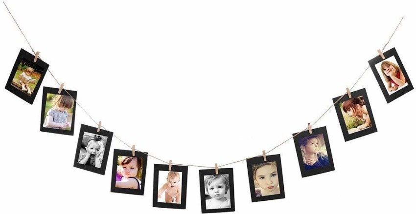 Paper Photo Frame 4x6 Kraft Paper Picture Frames 10 PCS DIY Cardboard Photo  Frames with Wood Clips and Jute Twine (4X6 Inch 10 PCS, 10 Colors)