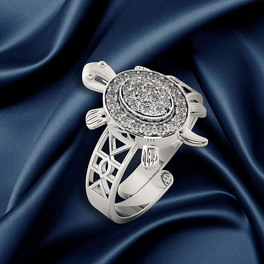 Vedvaani Silver meru ring with Authenticity Certificate Silver Zircon
