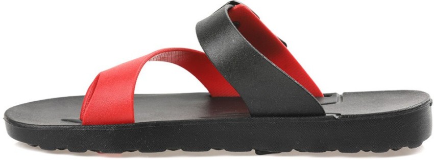 Paragon red and online black slippers