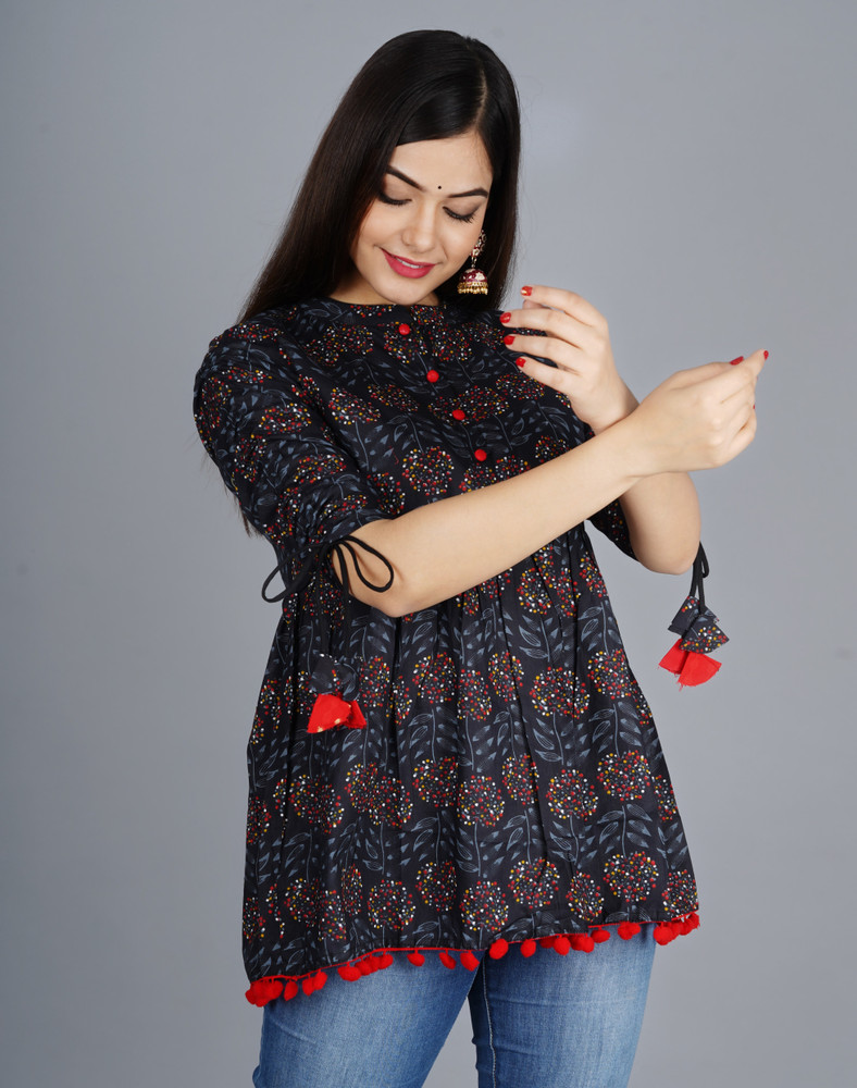 Flipkart jeans top for girl sales