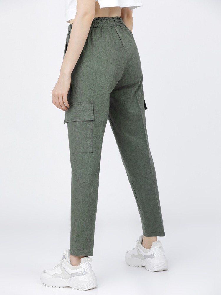Topshop Petite highwaisted straight leg utility trouser in khaki camo print   ASOS
