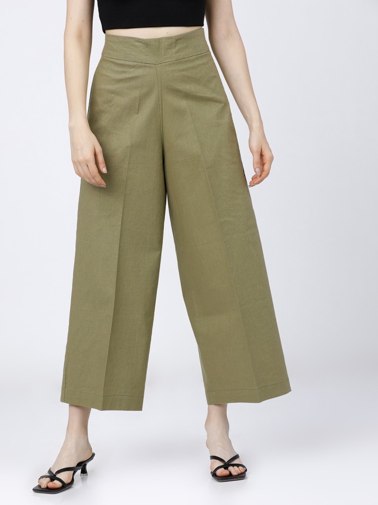 RSVP by Nykaa Fashion Olive Green High Waist Wide Leg Pants Buy RSVP by  Nykaa Fashion Olive Green High Waist Wide Leg Pants Online at Best Price in  India  Nykaa