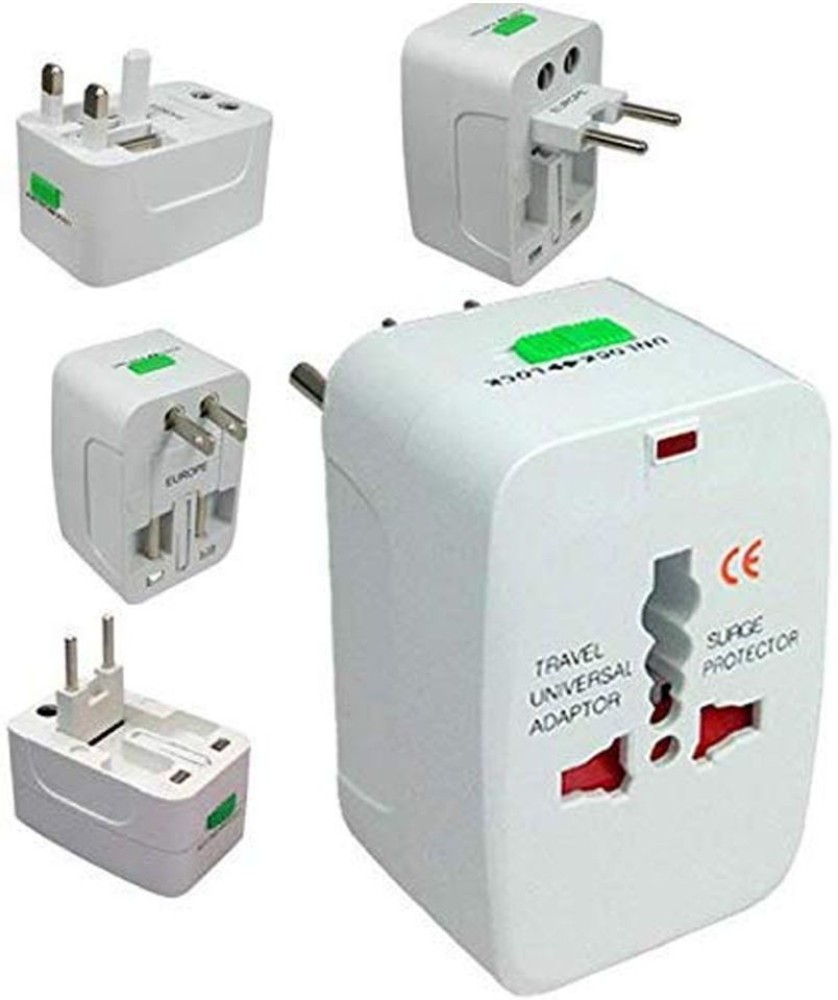 Technology Ahead COMPLITABLE WITH Universal All in One World Travel Power  Adapter Surge Protector Charger Plug AU UK US EU Plug Worldwide Adaptor  Worldwide Adaptor WHITE - Price in India