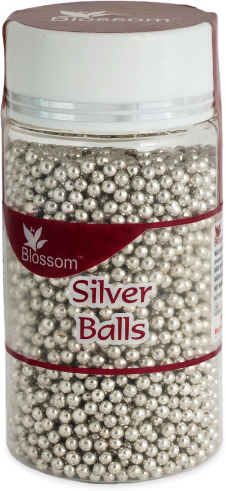 Buy Silver Balls for Cake Decorati - Lowest price in India| GlowRoad