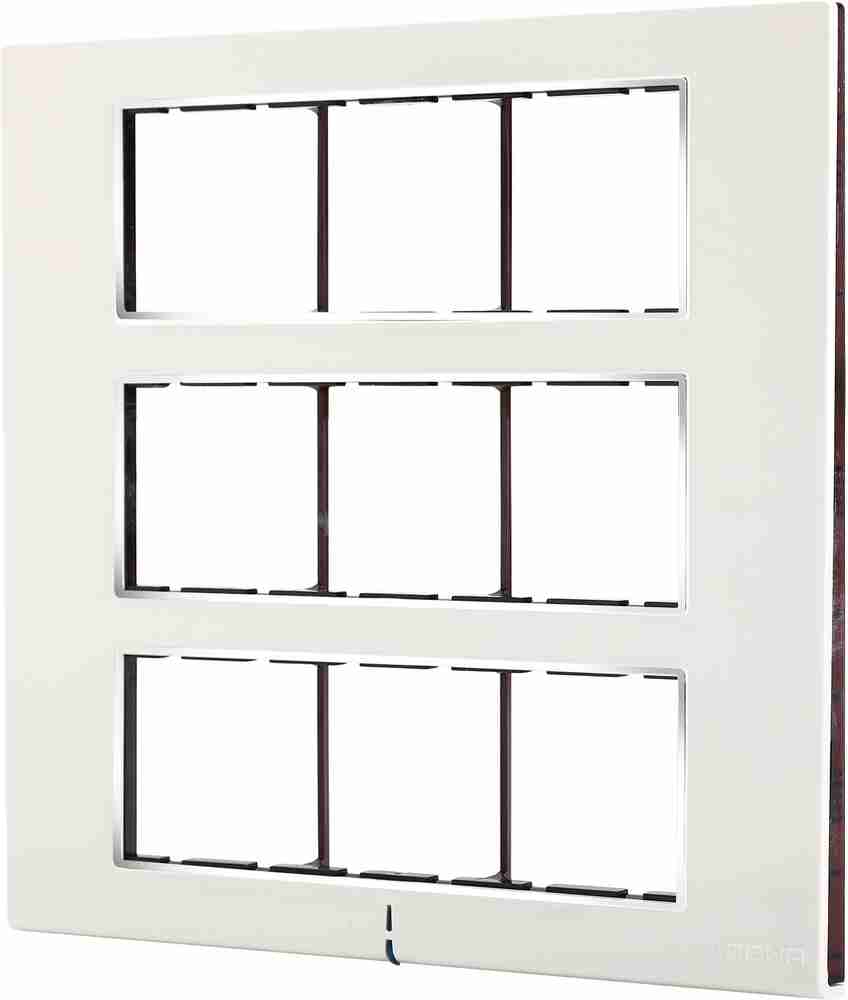 CONA Status Axis 18 Modular Plate with Blue LED Indicator, Snow White - Single|18 Module Switch Plates|Cover Plate|18M Polycarbonate Switch Frame Wall Plate Price in India - Buy CONA Status Axis 18 CONA Status Axis 18 Modular Plate with Blue LED Indicator, Snow White - Single|18 Module Switch Plates|Cover Plate|18M Polycarbonate Switch Frame Wall Plate Price in India - Buy CONA Status Axis 18