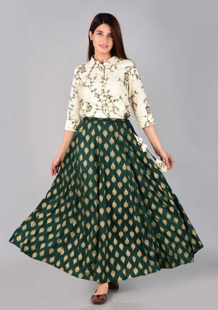 Long skirt shop and top flipkart