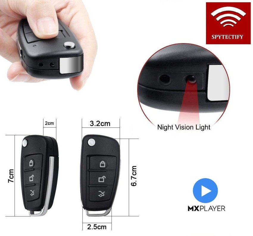 Keychain Camera-Spy Camera-Hidden Camera-Spy Car Key-Mini Spy Cam-Nanny  Camera 1080p HD Spy Portable Camera 2 Hours Video Taking Battery Life with  32GB Memory for Business Conference and Security : : Electronics
