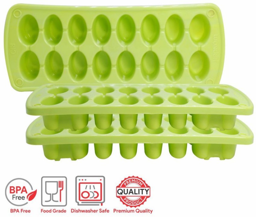 Kitch Easy Release White Ice Cube Tray, 16 Cube Trays (Pack of 4) (4 Pack -  64 Cubes)