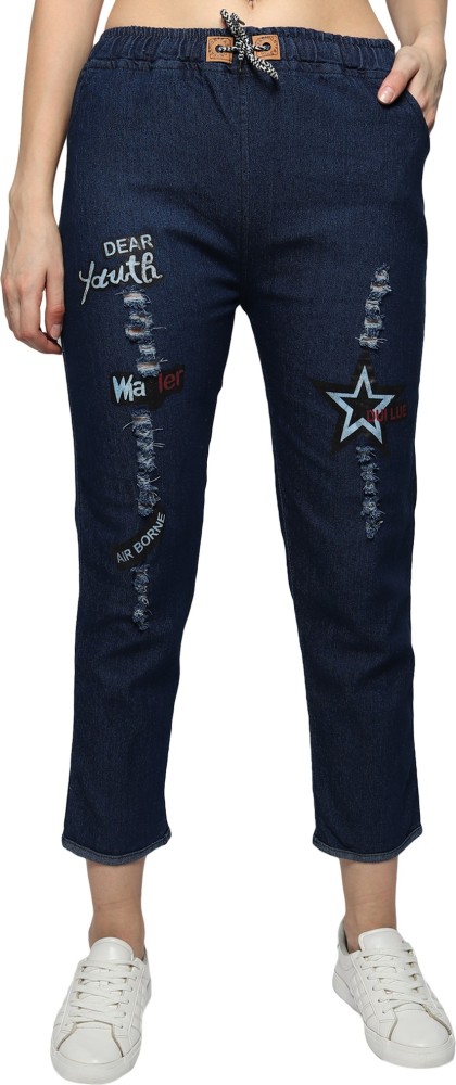 Nios Fashion Jogger Fit Girls Dark Blue Jeans - Buy Nios Fashion Jogger Fit  Girls Dark Blue Jeans Online at Best Prices in India