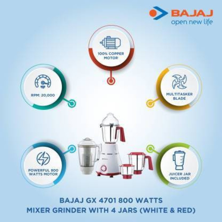 Bajaj gx deals 4701 mixer grinder