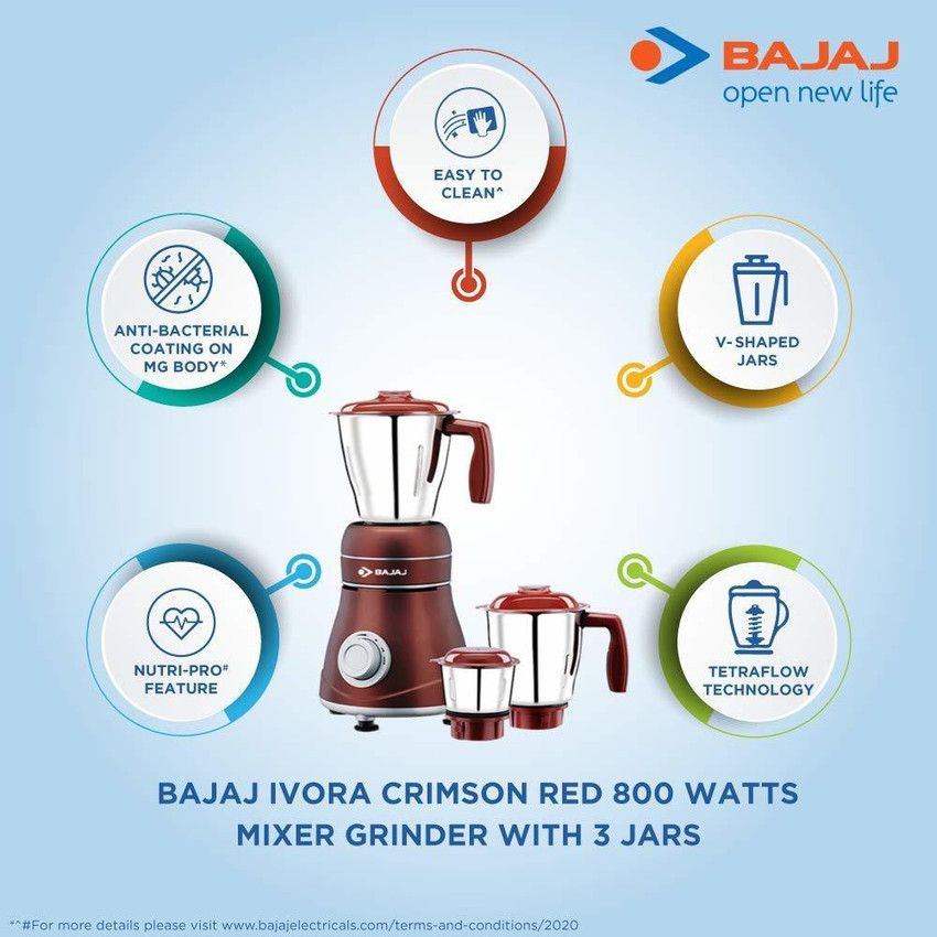 Bajaj ivora mixer on sale grinder price