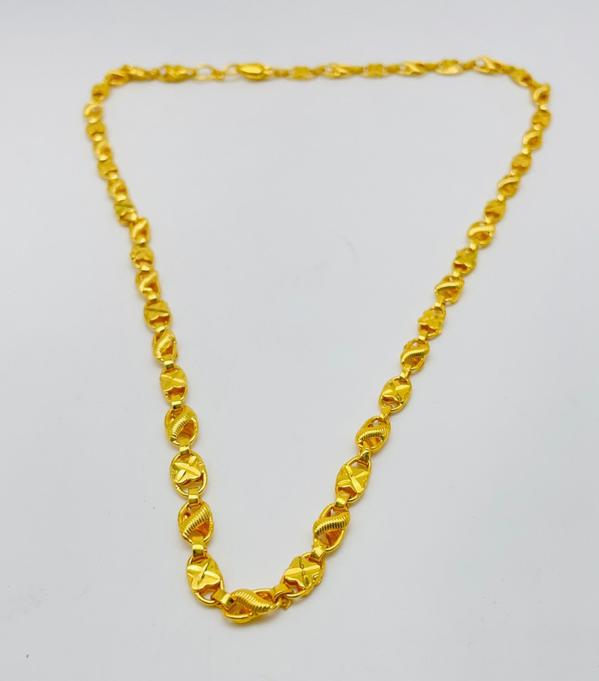 MaatPita Chain for Men Women Boy Girls Husband Wife Gold