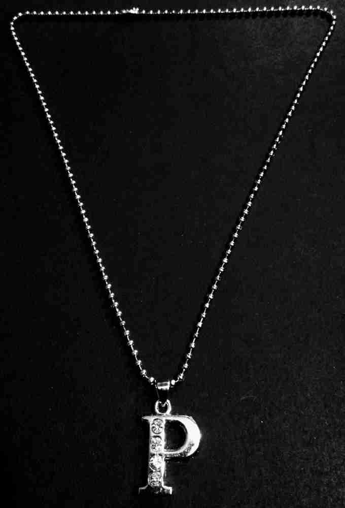 ROYALSHOP P NAME LOCKET PENDANT FOR BOYS GIRLS MEN WOMEN IN ROYAL
