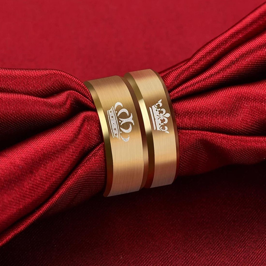 Jewelgenics Her King His Queen Matching Couple Rings Sets