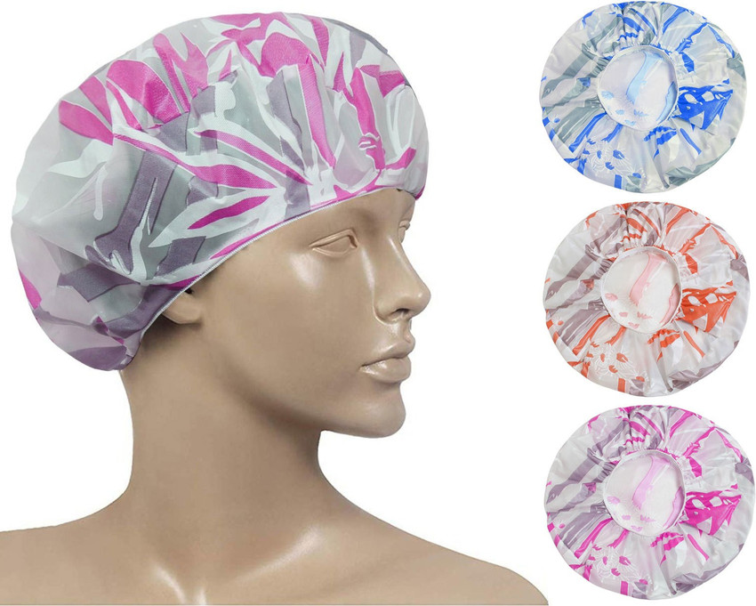 eAmaze Reusable Shower Caps for Adults and Children