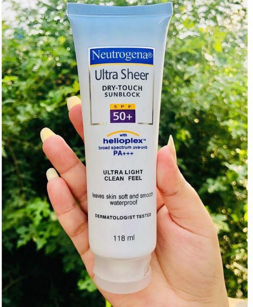 NEUTROGENA Sunscreen - SPF 50 PA+++ Ultra Sheer Dry Touch Sunblock SPF 50+  118ml Pack of 2 - Price in India, Buy NEUTROGENA Sunscreen - SPF 50 PA+++ Ultra  Sheer Dry Touch