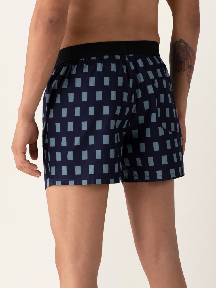 DAMENSCH Men's Regular Fit Cotton Breeze Ultra-Light Printed Pack of 1  Inner Boxer | 100% Cotton Fabric Underwear for Men, Moisture Wicking Mens