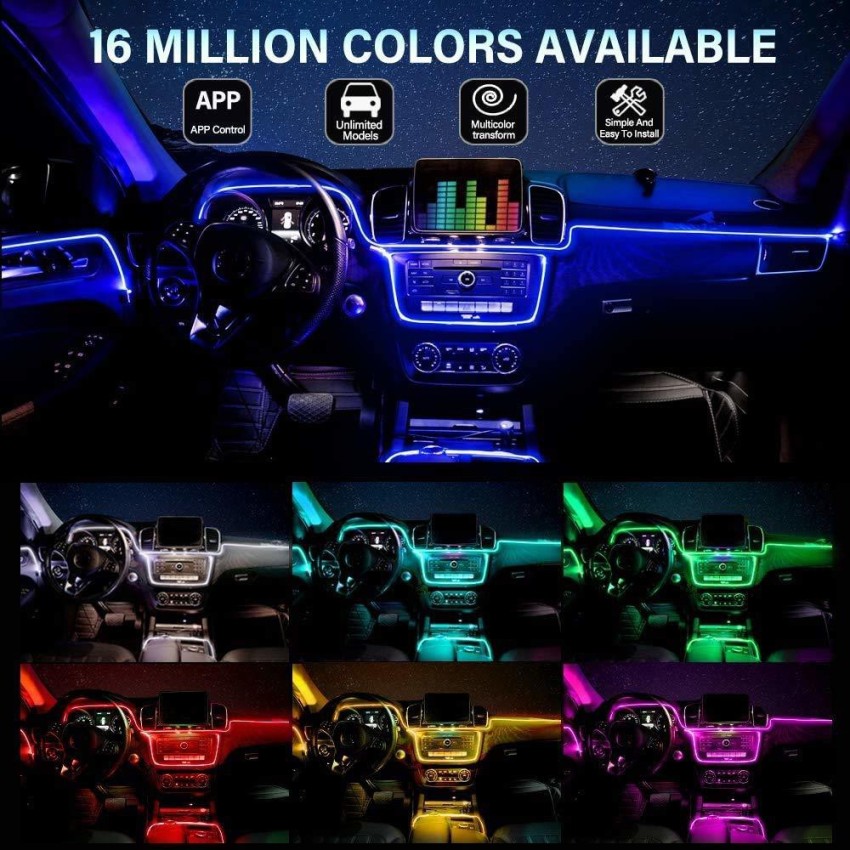 Kit RGB Acrylic USB e WIFI LED Light 110 CM Interni Auto