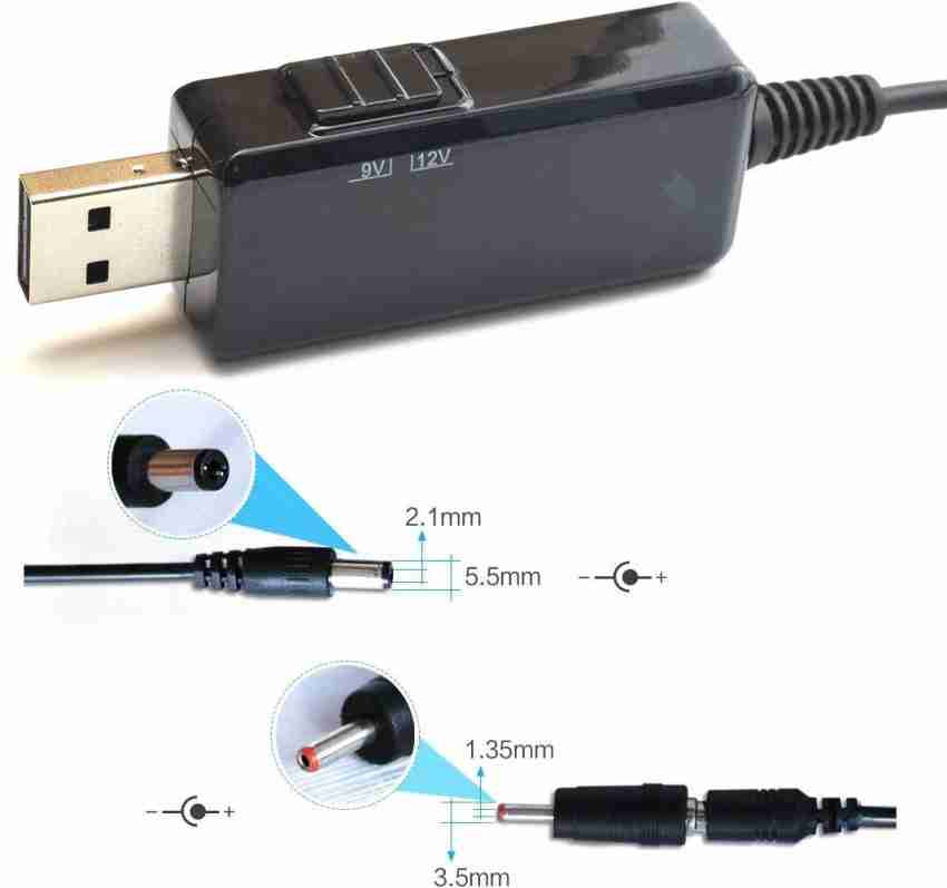 Keweisi USB Boost Converter DC 5V to 9V 12V Step-up Cable Output jack and  Connecter Combo Set Price in India - Buy Keweisi USB Boost Converter DC 5V  to 9V 12V Step-up