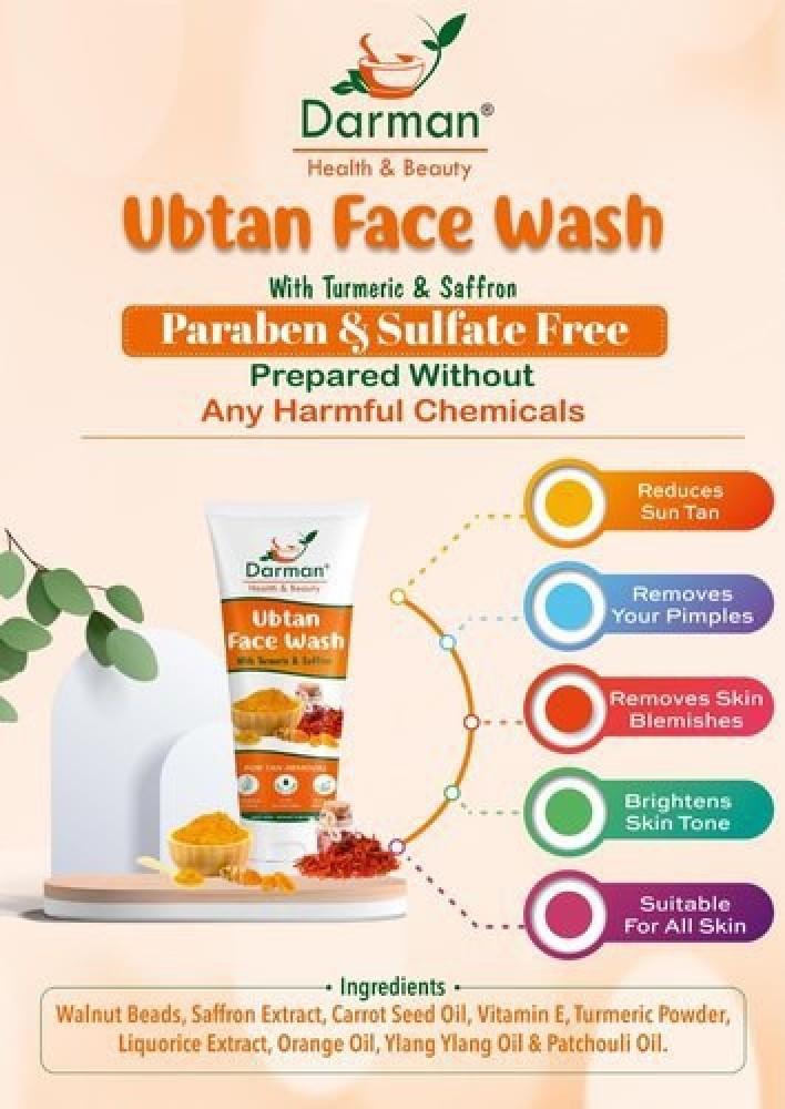 Buy Darman Ubtan Face Wash with Turmeric & Saffron Online at Best Price